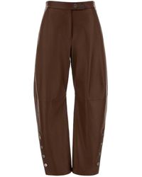 Sportmax - Chocolate Leather Cinepresa Pant - Lyst