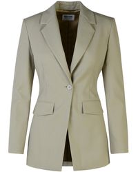 Moschino - Grijze Wollen Blend Blazer - Lyst