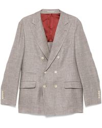 Brunello Cucinelli - Linen Blend Jacket - Lyst