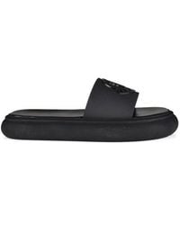 Moncler - Rubber Sole Logo Slippers - Lyst