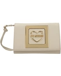 Love Moschino - Damens Umhängetaschen Polyurethan Beige/Elfenbein - Lyst
