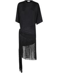 ANDAMANE - Azul Fringed Tshirt Mini Dress - Lyst