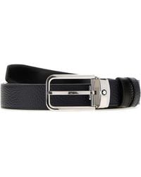 Montblanc - Midnight Leather Reversible Belt - Lyst