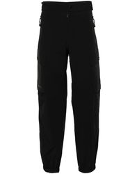 Moncler - Logo-Lettering Tapered Trousers - Lyst