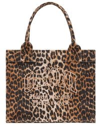 Ganni - Tote Bag Recycled Cotton Handbags - Lyst