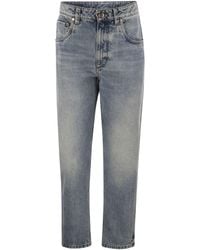 Brunello Cucinelli - Straight Denim Trousers - Lyst