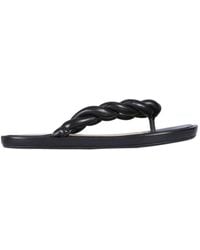 Red(V) - (V) Leather Slide Sandals - Lyst