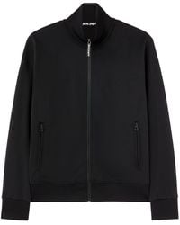 Palm Angels - Sleek Jacket With Zip Fastening And Ribbed D - Lyst
