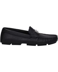 Dolce & Gabbana - Loafer Mit Logo-Schild - Lyst