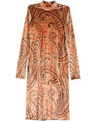 Etro - Paisley Print Midi Kleid - Lyst