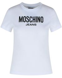Moschino - Moschino -Jeans weiße Baumwoll -T -Shirt - Lyst