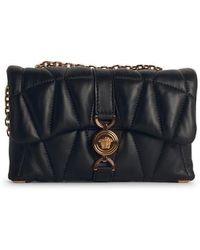 Versace - 'Cleo' kleiner schwarzer Lear -Crossbody -Tasche - Lyst