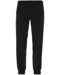 Prada - Black Gabardine Pant - Lyst