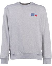 New Balance - Athletics Premium Logo Crew Ash Heather - Lyst