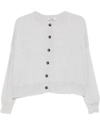 Base London - Linen And Cotton Blend Cardigan - Lyst