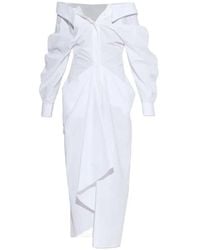 Givenchy - Gedrapeerde Poplin Jurk - Lyst