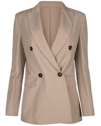 Brunello Cucinelli - Chaqueta de lana de - Lyst