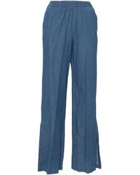 Aspesi - Relaxed Fit Wide Leg Cotton Pants - Lyst