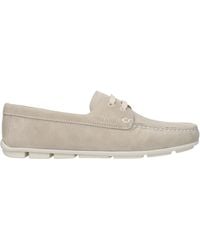 Prada - Suede/Pumice Loafers - Lyst