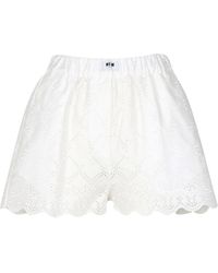 MSGM - Shorts Weiß - Lyst
