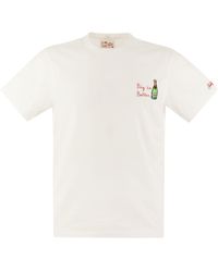 Mc2 Saint Barth - Portofino T Shirt con bordado en el pecho - Lyst