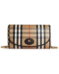 Burberry - 'highlands' Sand Cotton Blend Crossbody -portemonnee - Lyst