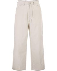 Carhartt - Striped Cotton Trousers - Lyst