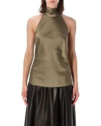 Ralph Lauren - Chilton Satin Blouse - Lyst