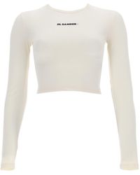 Jil Sander - Logo Crew Neck Top - Lyst