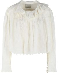 Isabel Marant - 'Zelly' Cotton And Silk Blouse - Lyst