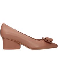 Ferragamo - Leather Pumps - Lyst
