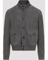 ZEGNA - Leather Blouson Jacket - Lyst