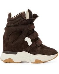 Isabel Marant - Balskee High-Top Wedge Suede Sneakers - Lyst
