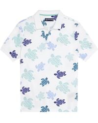Vilebrequin - Organic Cotton Polo Shirt With Turtle Print - Lyst