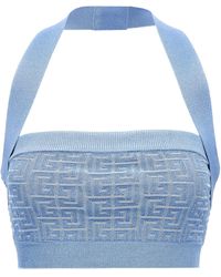 Balmain - Pb Labyrinthe Top Met Monogram - Lyst