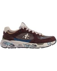 Premiata - Baskets Premiata Blanches Mase Bordeaux - Lyst