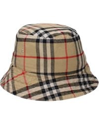 Burberry - Hüte Männer Baumwoll Beige - Lyst