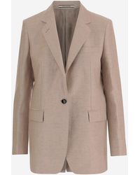 Tagliatore - Linen And Cotton Blend Jacket - Lyst