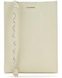 Jil Sander - Ivory Leather Shoulder Bag - Lyst