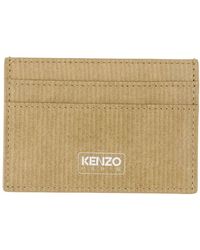 KENZO - Porte-Cartes Cuir Beige - Lyst
