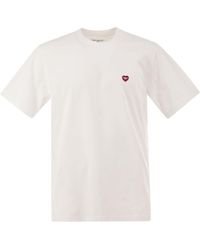 Carhartt - Organic Cotton Single Jersey Crew Neck T-Shirt With Heart Logo - Lyst