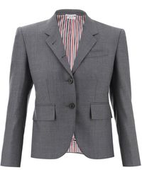 Thom Browne - Single Breasted Cropped Jacke in 120 's Wolle - Lyst