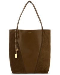Chloé - Leather And Suede Chloã£Â¨ Spin Shopping Bag - Lyst