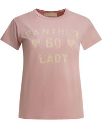 Valentino - Panther Lady T-shirts Pink - Lyst