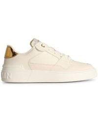 Balmain - 'B Court' White Lear Sneakers - Lyst