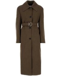 Jil Sander - Embroidered Wool Blend Coat - Lyst