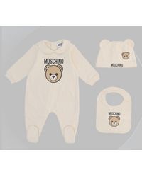 Moschino - Baby Romper, Bib & Beanie Set - Lyst
