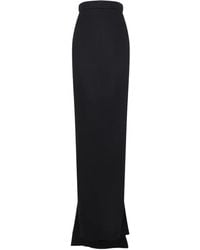 Rick Owens - Linen Maxi Skirt With Tailored Waistband - Lyst