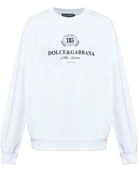 Dolce & Gabbana - Long Sleeve Crew-Neck Sweatshirt - Lyst