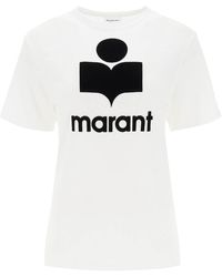 Isabel Marant - T-Shirt Zewel Con Logo Floccato - Lyst